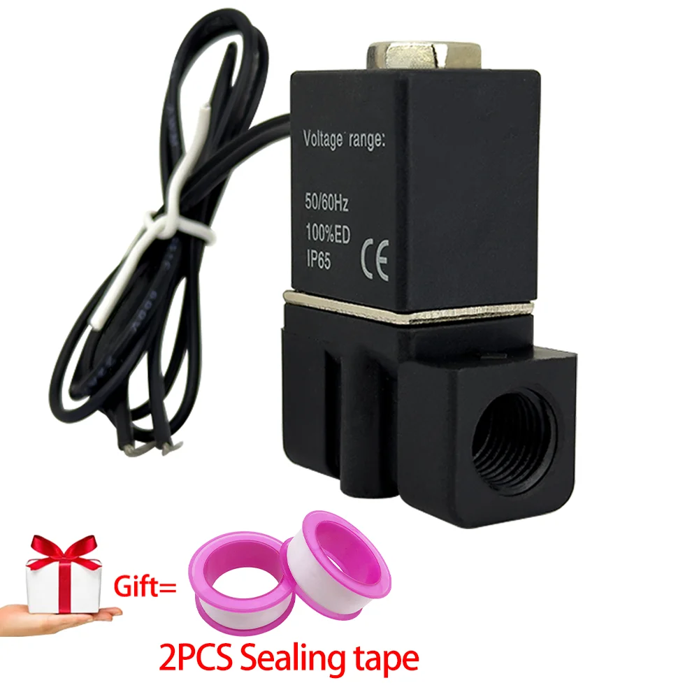 

Пневматический клапан DC12/24V AC110/220V 1/4", бесшумный, двунаправленный