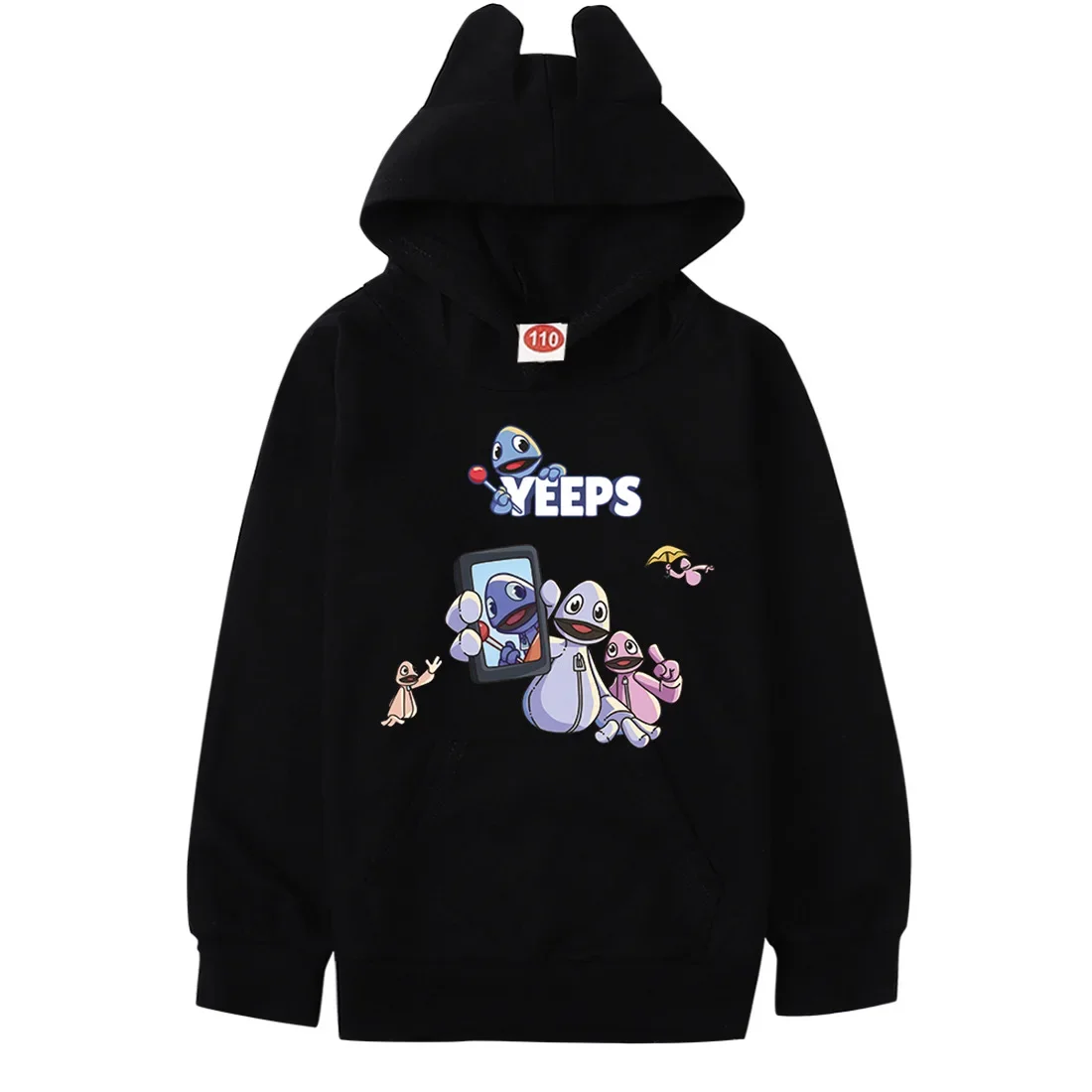 Фото Новые популярные игры Yeeps Hide and Seek Толстовка с кошачьими ушками Детские кавайные пальто с длинными рукавами Верхняя одежда с капюшоном для мальчиков Толстовки для маленьких девочек №1