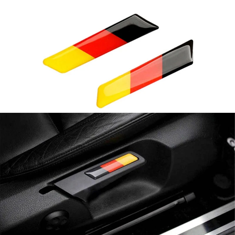 

2Pcs Car Seat Adjustment Handle Knob Germany Flag Style Trim For Volkswagen VW Golf 5 6 MK5 MK6 Sagitar Touran