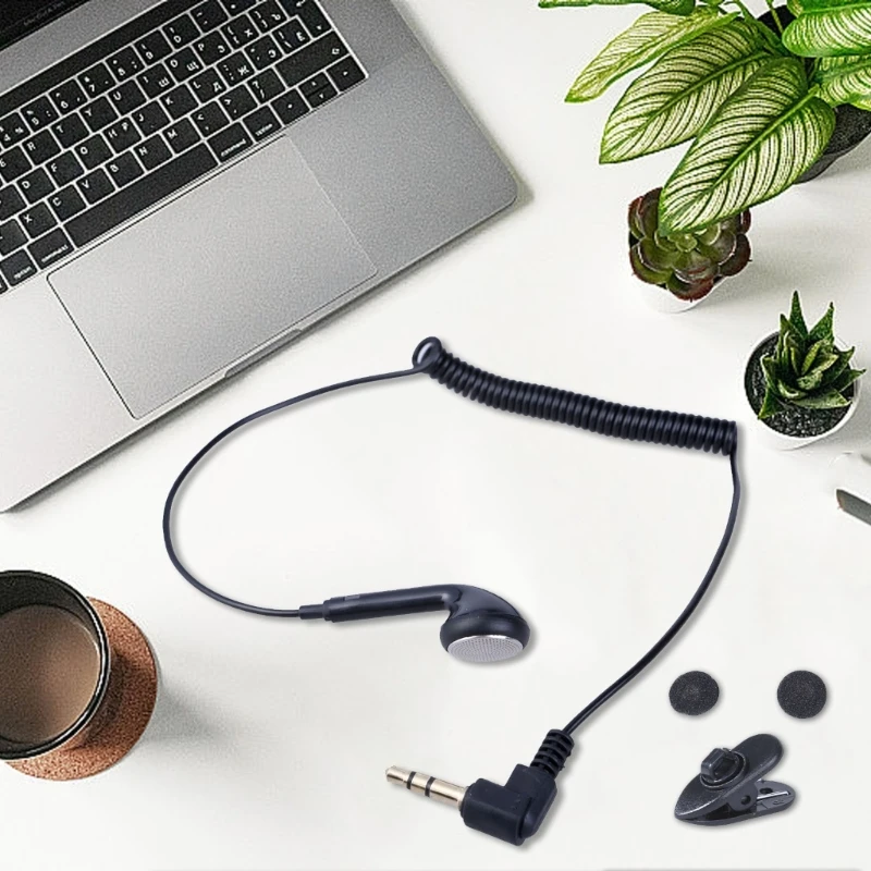Односторонние наушники с пружинной спиралью 3 5 мм для мобильных устройств MP3