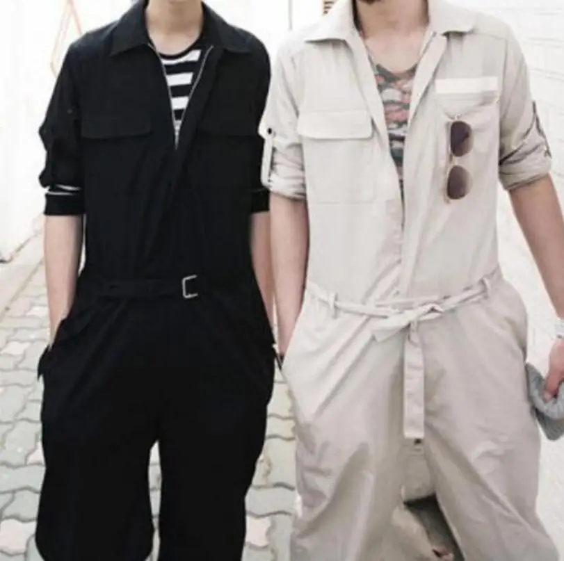 

Spring and Autumn Men's New Fashion Personality Custom Plus Size Loose Workwear Casual Jumpsuit M-4XL