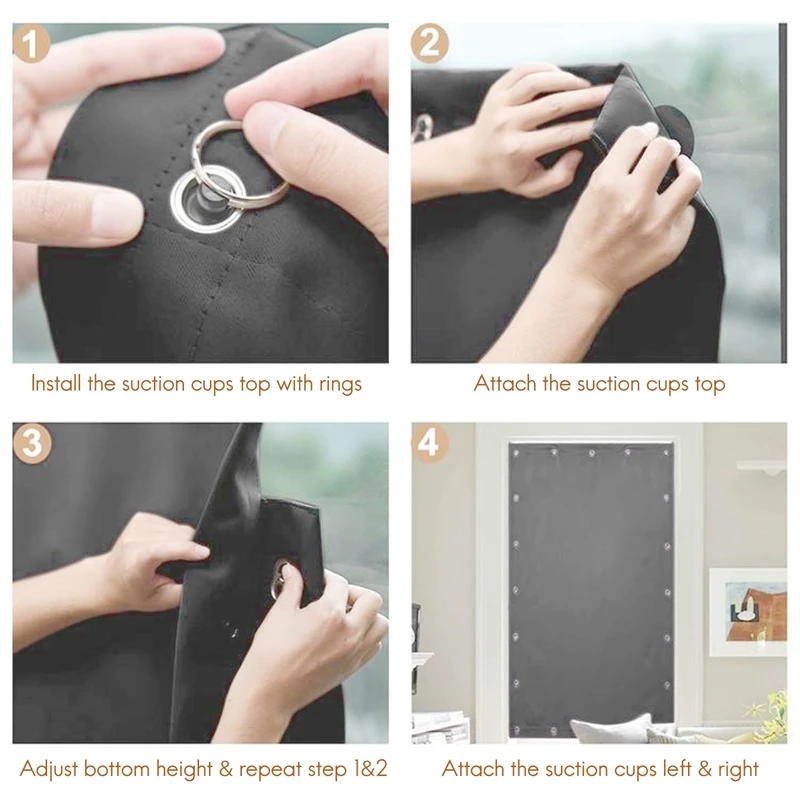 Затемняющие жалюзи — портативные оконные шторы простота установки с присосками