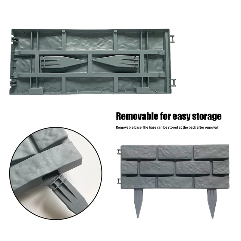 4 Упаковки Садовый Пластиковый Забор Окантовка Имитация Каменной Панели Цветок