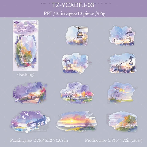 Jianwu облачный пейзаж стикеры