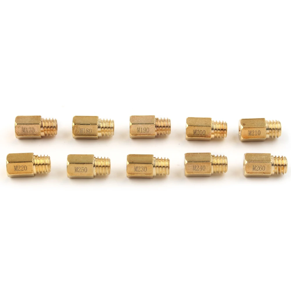 10x Motorcycle Hex Type Main Jets for MIKUNI VM/TM/TMX Carburetor 170 180 190 200 210 220 230 240 250 260