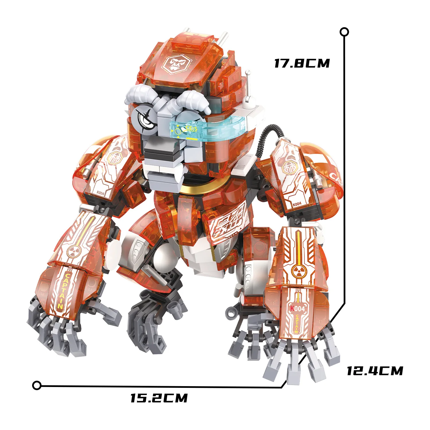 Мини-конструктор Idea монстров красный архид три головы демон дракон Горилла