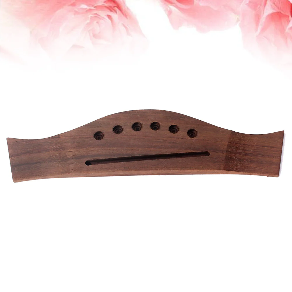 

6 Strings Rosewood Saddle Thru Guitar Bridge Fishtail Shaped for Style Folk Acoustic Guitar Replacement Parts Accessories