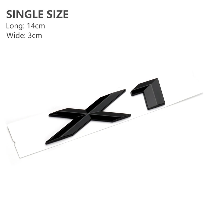 

3D ABS черные хромированные буквы для логотипа автомобиля BMW X1 наклейки BMW X1 E84 F48 U11 2013 2016 2014 207 строчка