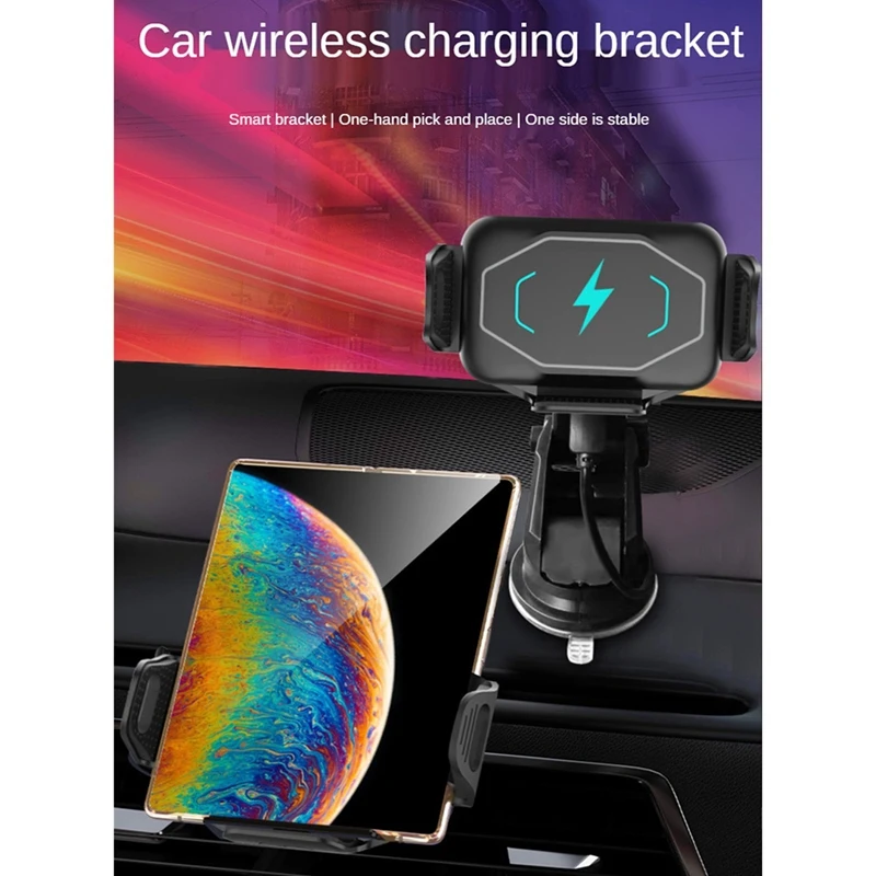 Беспроводное Автомобильное зарядное устройство 15 Вт для Qi держатель быстрой