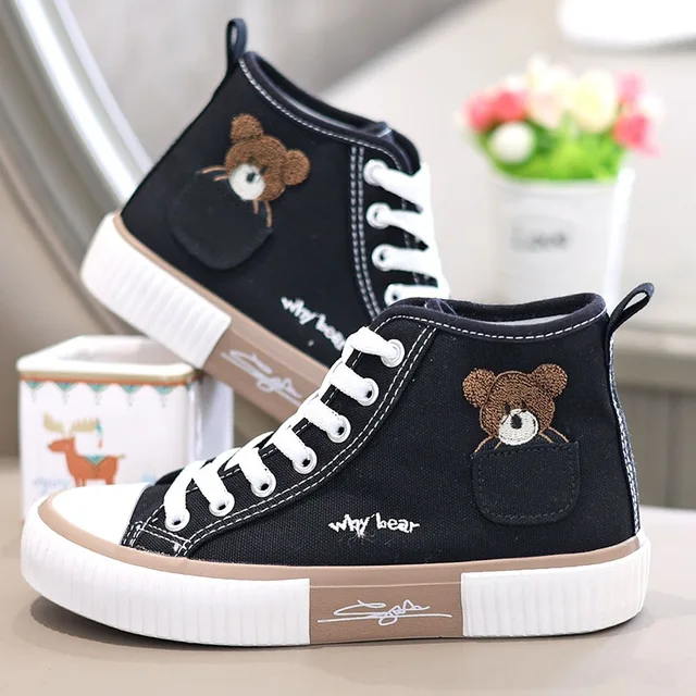 2022 Cute Canvas Shoes Women Breathable Sneakers Brand Sport Shoes for Woman Casual Vulcanized Shoe Flats High Top 2
