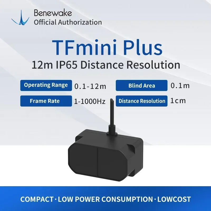 TFmini Plus 12 м IP65 Защищенный LiDAR ToF Предотвращение препятствий Фиксированная