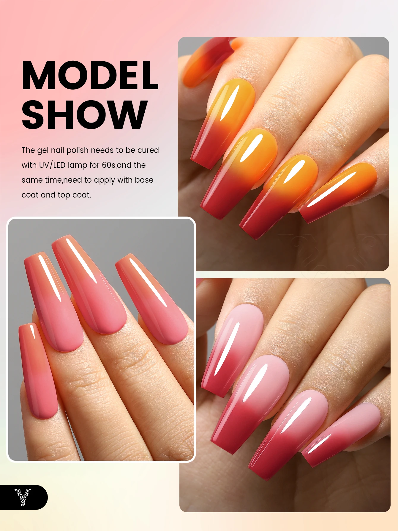 YOKEFELLOW Термальный гель-лак для ногтей 10 мл Красный Желтый Гель изменения цвета с