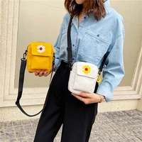 2022 daisy small canvas bags for women cartoon shoulder bags cookie crossbody bags small phone purse ladies handbags