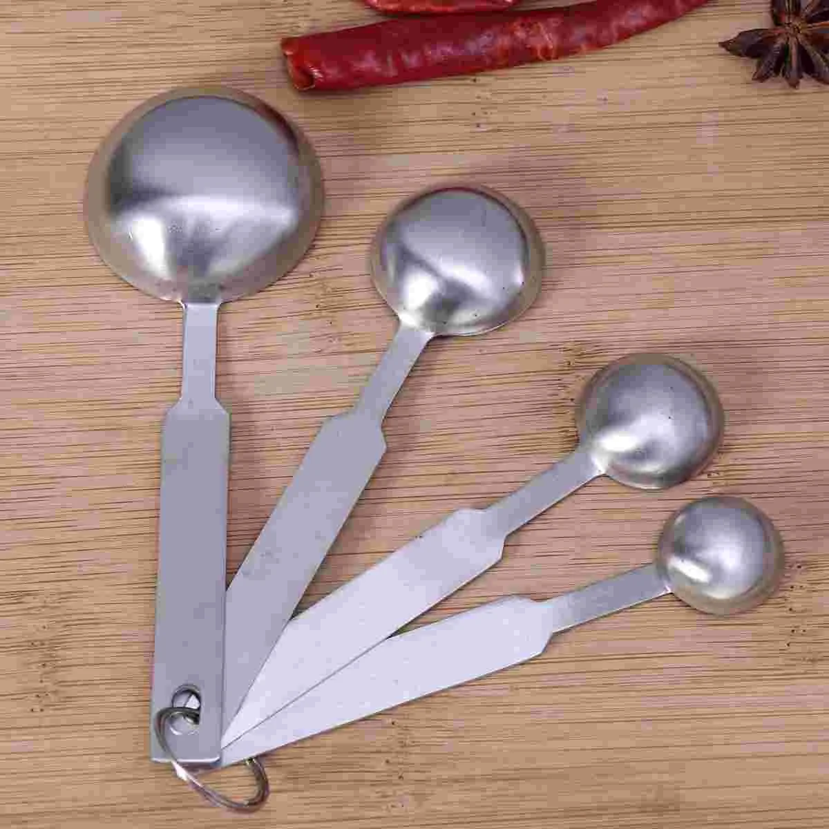 

Measuring Baking Set Stainless Steel Spoon Spoons Cup Stackable Tool Conversion Chart Mini