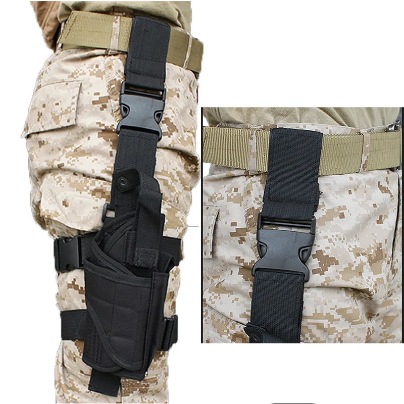 Тактическая сумка для пистолета кобура ног охотничья с ремнем на бедро правая
