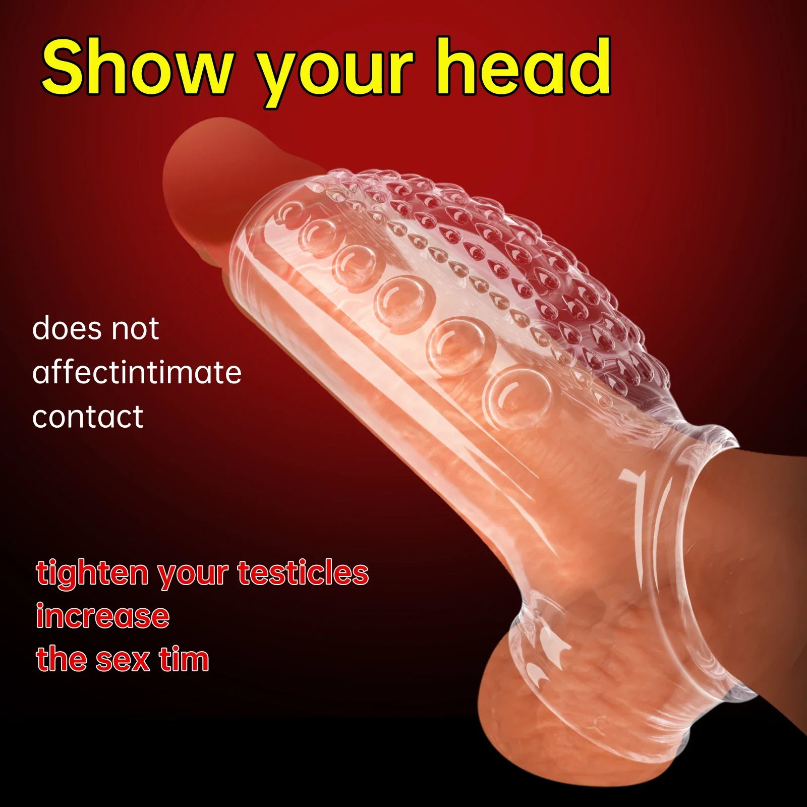 Силиконовый рукав для увеличения пениса полый удлинитель кольцо фиксирующий