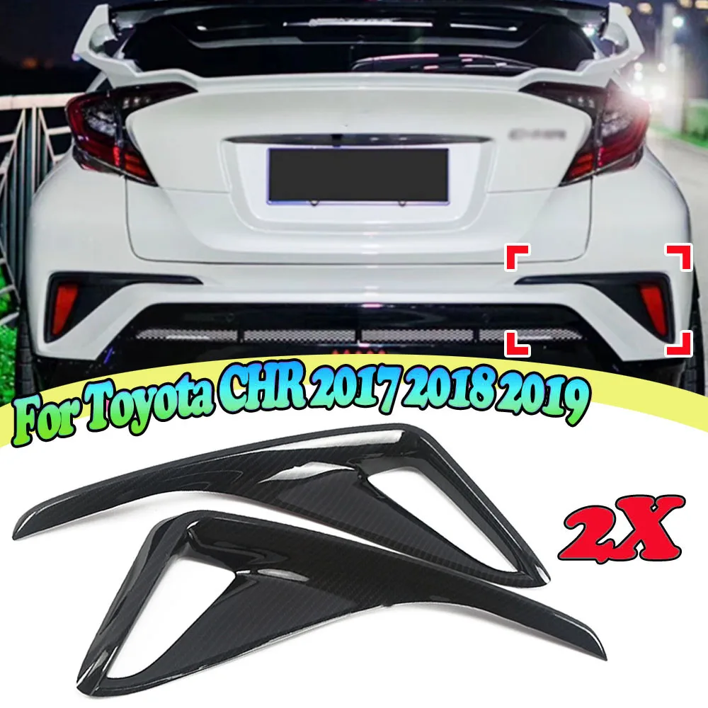 

Car Rear Bumper Lamp Fog Light Cover ABS Chromium Styling Trim Molding Garnish Frame For Toyota C-HR CHR 2017 2018 2019