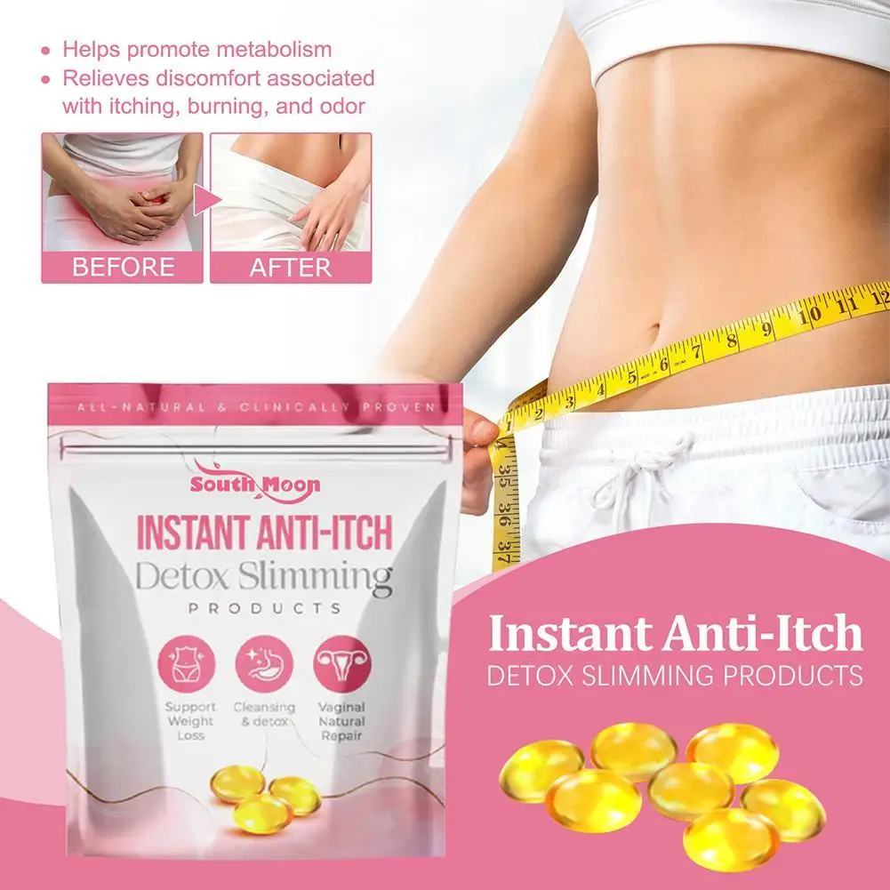 

7pcs Anti-Itch Detox Slimming Products Tightening Capsulas Pink Natural Capsulas Revert To Tight