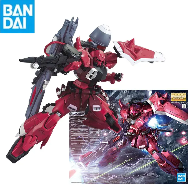 

Bandai Gunpla Mg 1/100 Zgmf-1000 Gunner Zaku Warrior Lunamaria Hawke, модель сборки Gundam, коллекционные наборы роботов, фигурки