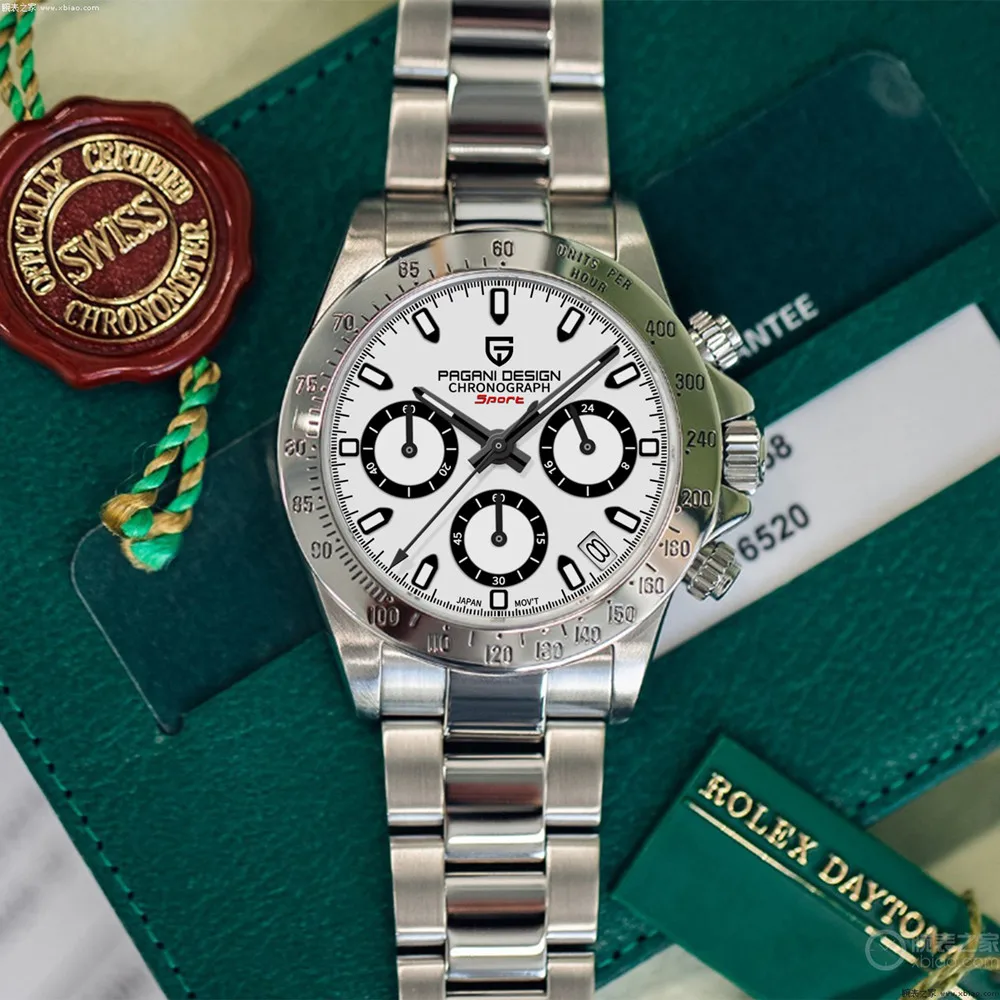 

PAGANI DESIGN New Men Sport Luxury Chronograph 100M Waterproof Sapphire Luminous Watch Quartz Stainless Steel VK63 watch for men