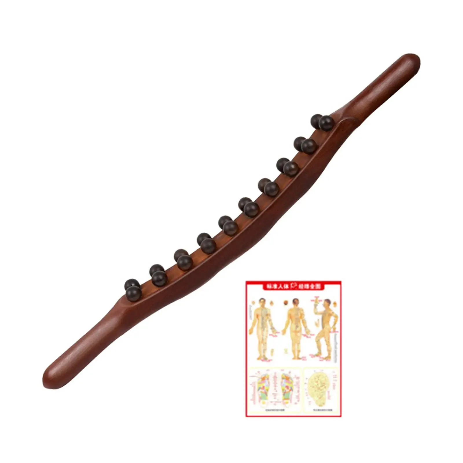 

Professional Wood Massage Roller Stick Cellulite Reduction Body Sculpting Tools Handheld for Neck SPA Waist Shoulder Abdomen