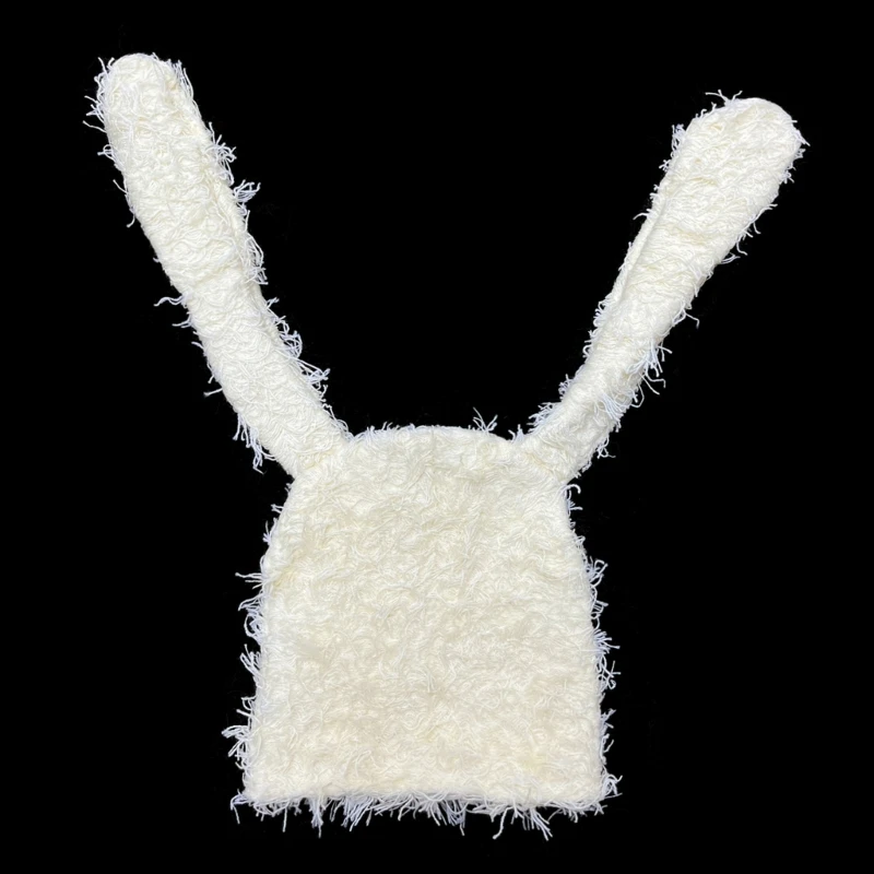 Вязаная крючком шапка 2000-х годов зимняя теплая вязаная без полей с длинными