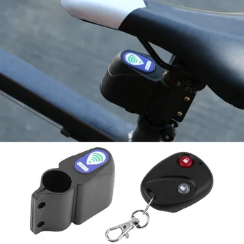 Bicycle Wireless Remote Control Anti-Theft Alarm, Shock Vibration Sensor Bicycle Bike Security Alertor Cycling Lock 4