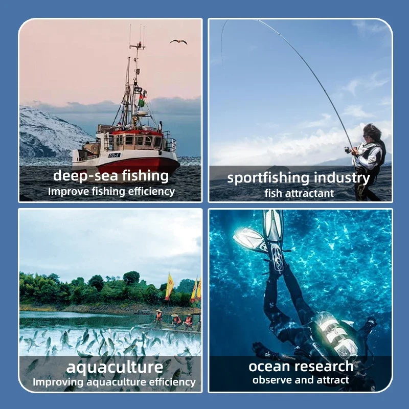 1000 Вт многоцветный светильник для верхней рыбалки зеленый белый голубой IP65