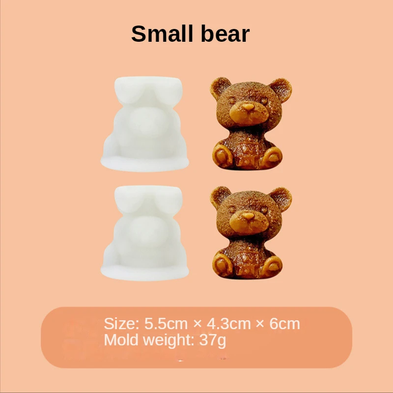 Форма для кубика льда красный милый силиконовый медведь замороженное молоко чай