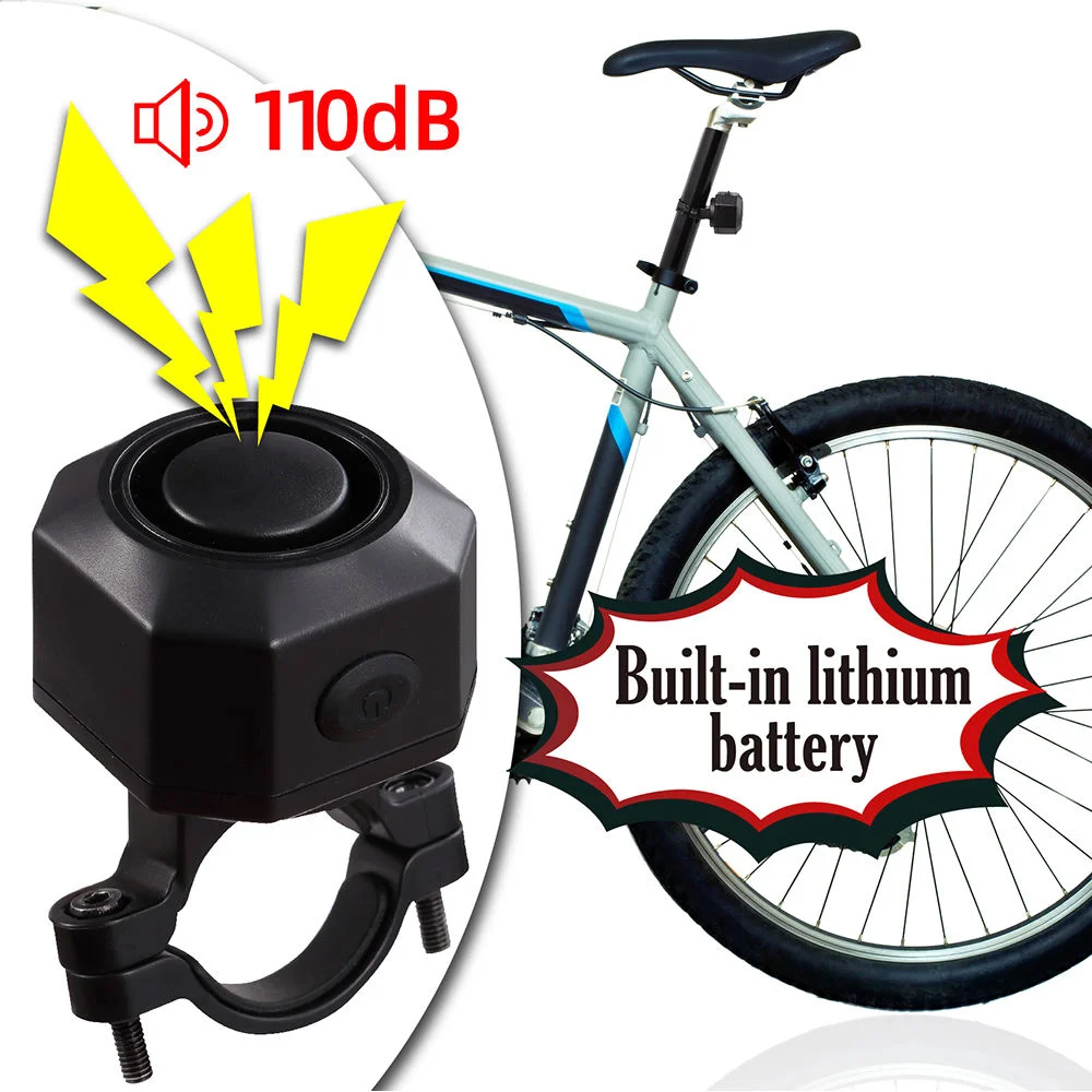 Anti-theft Lock USB Rechargeable Bike Alarm with Remote Wireless 110db Vibration Sensor Motorcycle Vehicle Security Bicycle enlarge