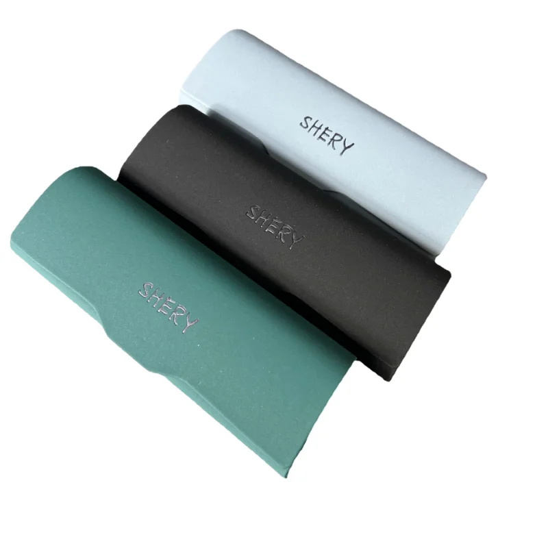 

Rhombus Glasses Case Magnetic Closed Oval Sunglasses Box Handmade Leather Glasses Storage Hard Eyewear Protection Box Container