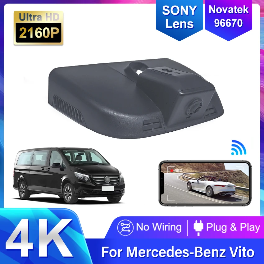 

Новый Автомобильный видеорегистратор Plug and Play с Wi-Fi для Mercedes Benz Vito w447 w639 для Mercedes Benz Vito Tourer Panel Van Mixto 2016-2020