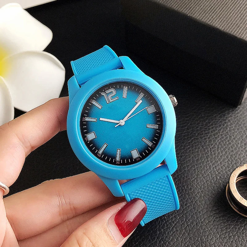 Brand Wrist Watches Fashion Men Women Ladies Girl Couples Crocodile Style Quartz Casual Silicone Band Clock LA13