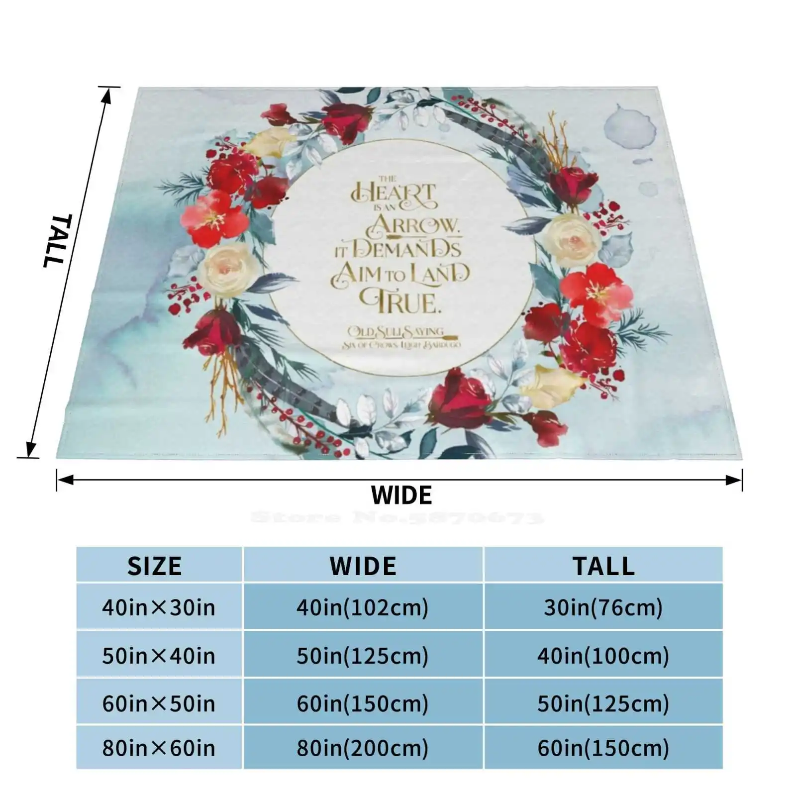 The Heart Is An Arrow... Six Of Crows Цитата Низкая цена Новый принт Новинка Модное мягкое теплое