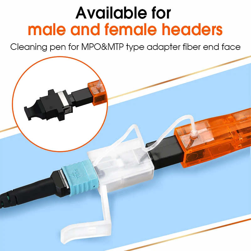 COMPTYCO AUA-M600 Optical Fiber Connector Cleaner For MPO&MTP , Optical Fiber End Face Cleaning Pen Apply to MPO/MTP