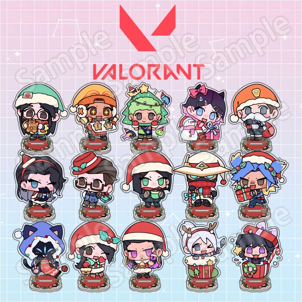 Фото Игровой акриловый брелок-подставка 10 см Valorant: Джетт, Сейдж, Рейна, Неон. Настольное украшение, подвеска для сумки с персонажами, коллекционный подарок для фанатов. №1