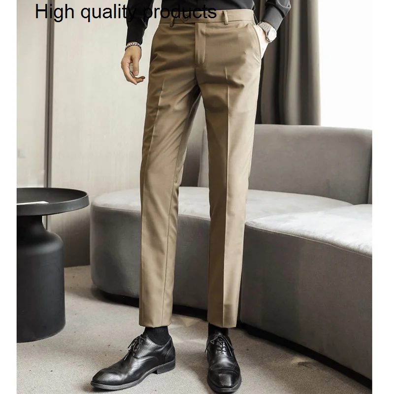 

2024 Brand Clothing Men's Spring Slim Fit Casual Business Suit Trousers/Male Fashion Cotton Large Size Pants S-6XL