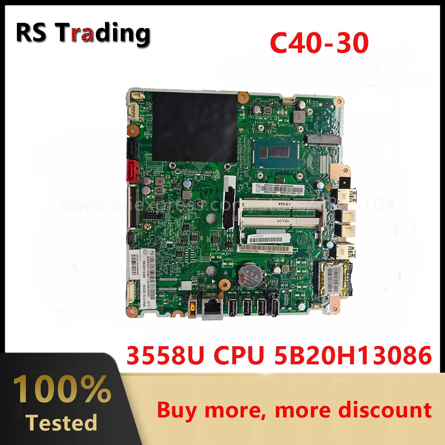 

Для Lenovo All-in-on AIO PC C4030 C40-30 материнская плата DDR3 с процессором 3558U 5B20H13086