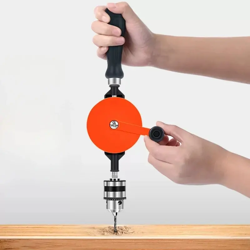 Многофункциональная ручная дрель с двойным приводом для деревообработки