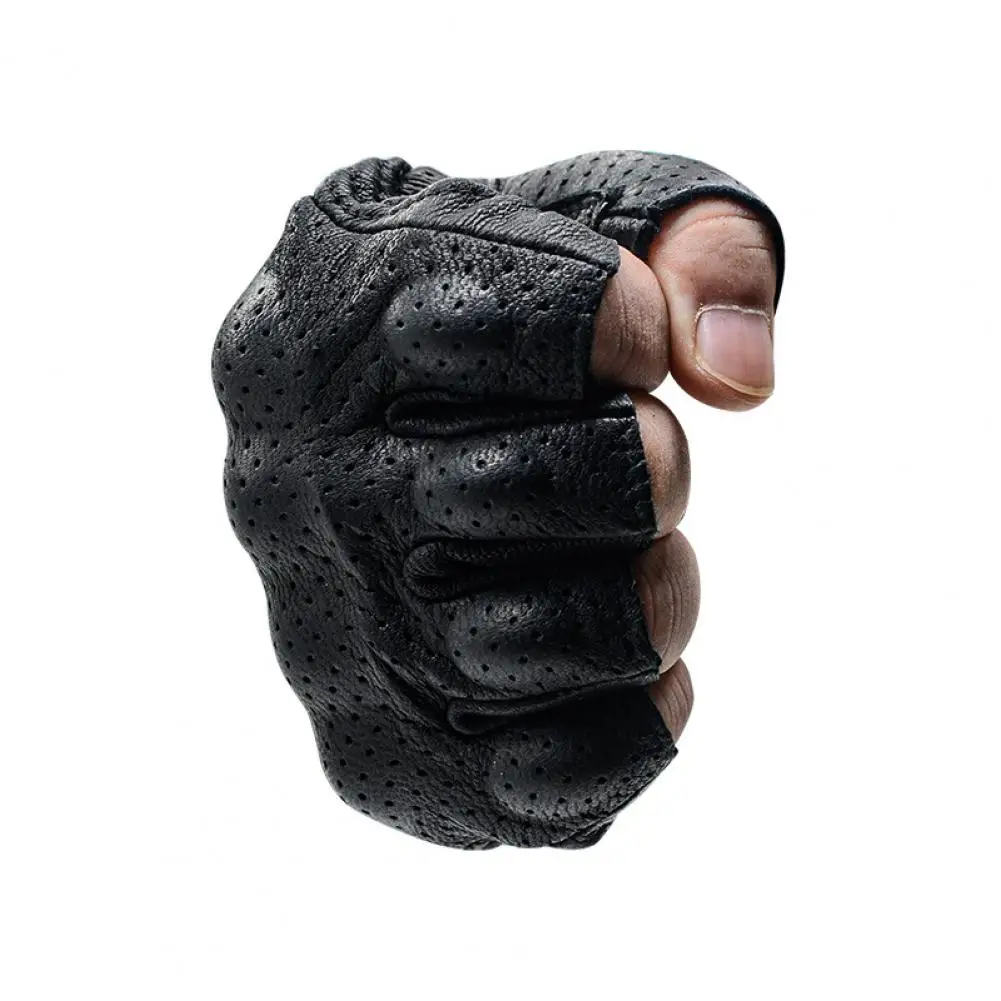 Мотоциклетные Перчатки защитные перчатки из искусственной кожи с открытыми