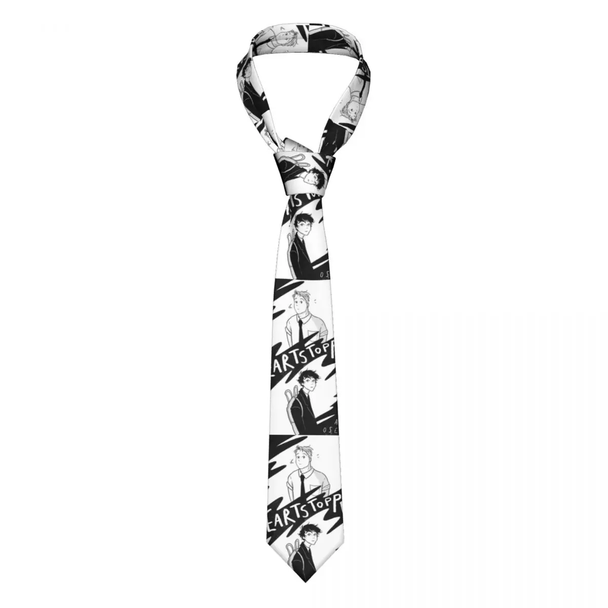 

Heartstopper Unisex Necktie Silk 8 cm Heartstopper Kit Connor Charlie Nick Neck Ties Mens Shirt Accessories Cravat Cosplay Props
