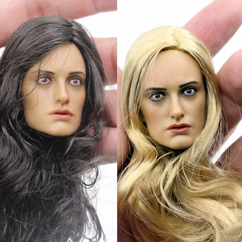 

1/6 Actress Movie Star Female Keira Knightley Head Sculpt Carved with Blonde/Brown Hair Transplant for 12 inches Action Figure