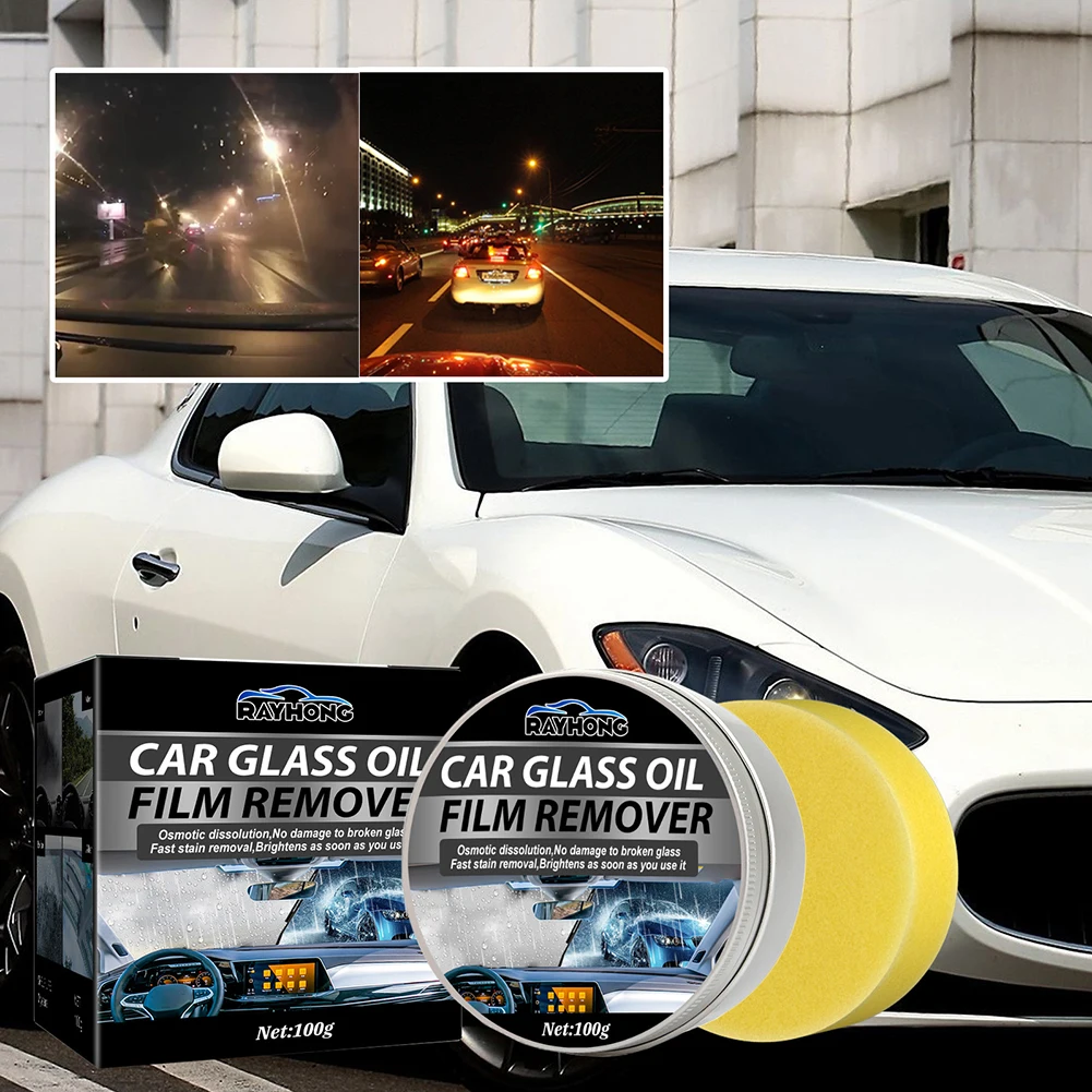 

Car Glass Oil Film Remove Paste Hot Sale Polishing Degreaser Cleaner For Auto Car Agent Windscreen Clean Windscreen Glasses
