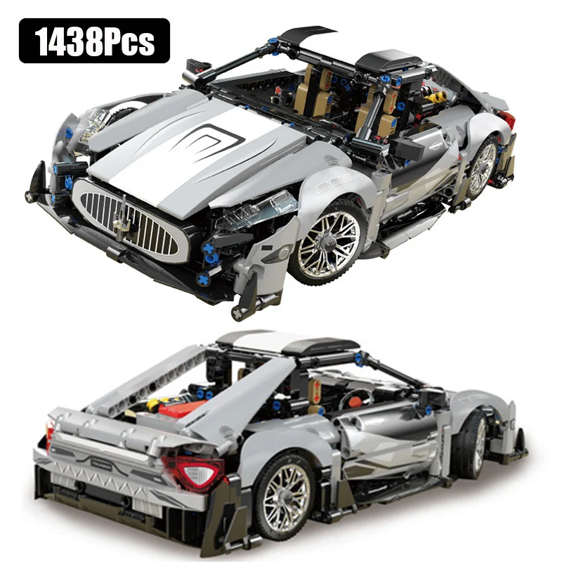 

1438Pcs Technical MOC Racing Sport Car Model Building Blocks City Mechanical Supercar Speed Vehicle Bricks Toys for Kids Gifts