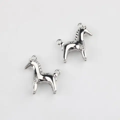 2 шт., шармы лошадки из цинкового сплава HWetR