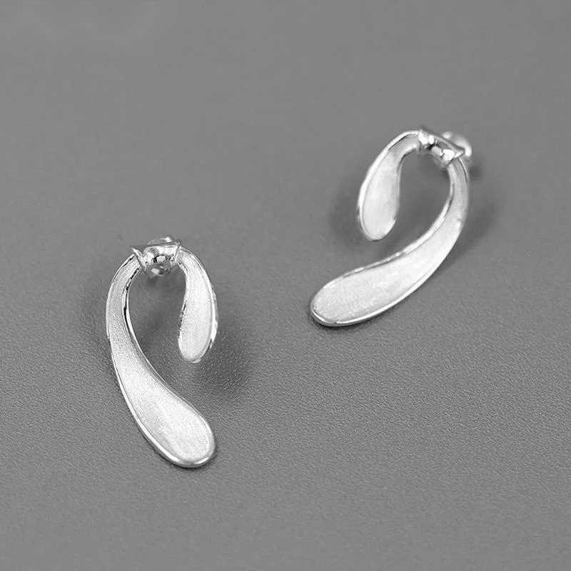 

925 Sterling Silver Geometry Shape Stud Earrings Minimalist Jewerly