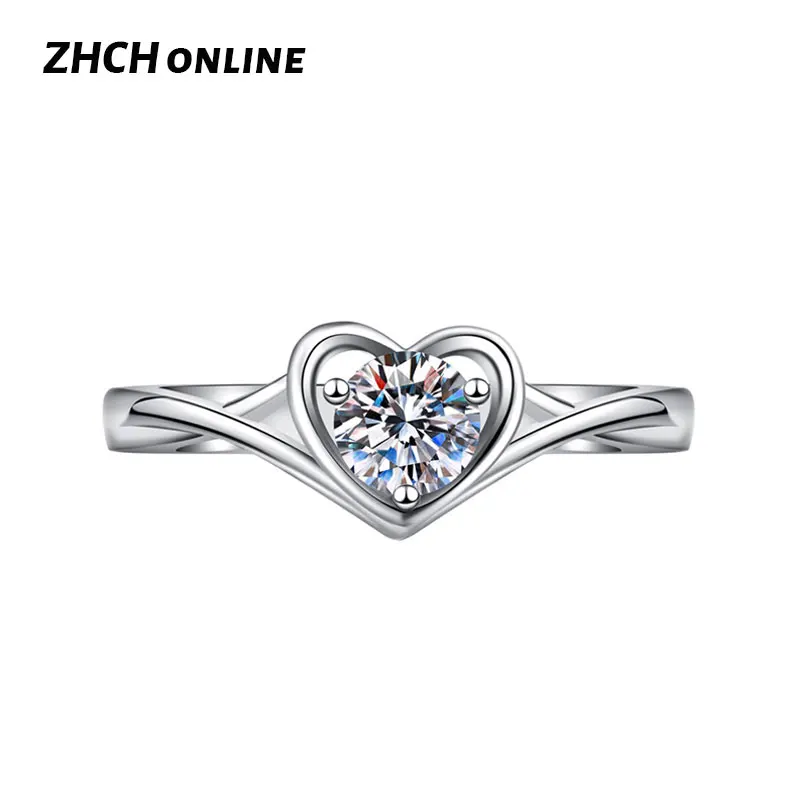 

Delicate Zircon Rings For Femme Sparkling Cute Wedding Accessories Kpop Fashion Bridal Jewelry Sweet Chic Marriage Proposal Ring
