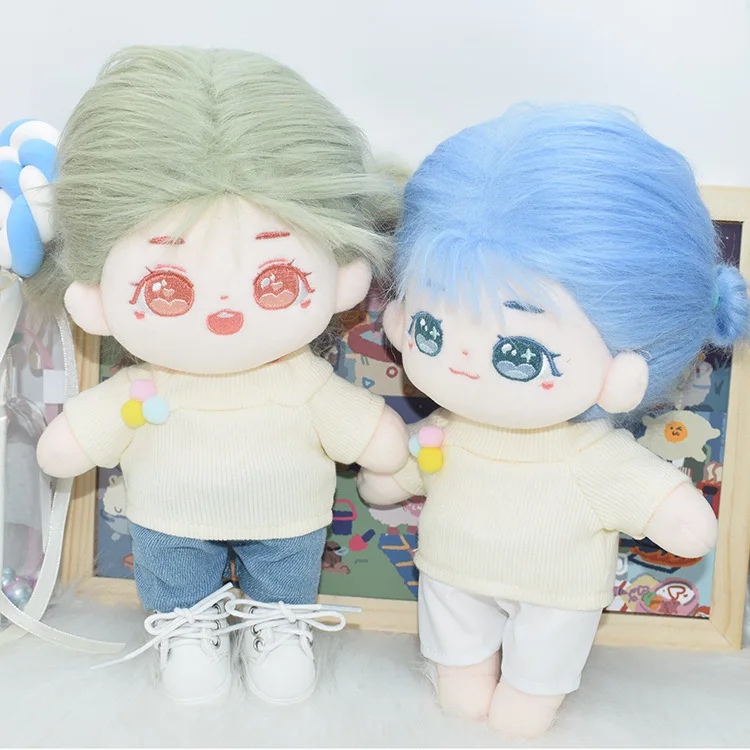 

20cm Doll Clothes Kawaii Candy Mini Tshirt Outfit for Idol Doll EXO SKz Kpop Girls Baby Doll Kids Gifts Shipping Items