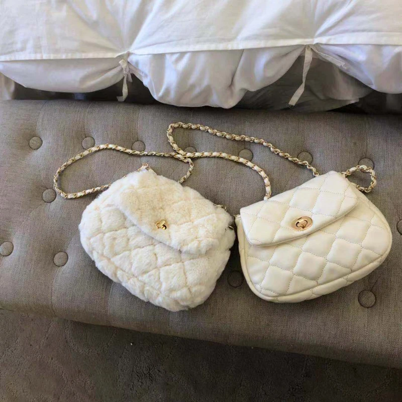 

Fashion Messenger Soft Solid Bag Cloud Plush 2023 Women's Shoulder Casual Bag Handbag Color Bag Women's