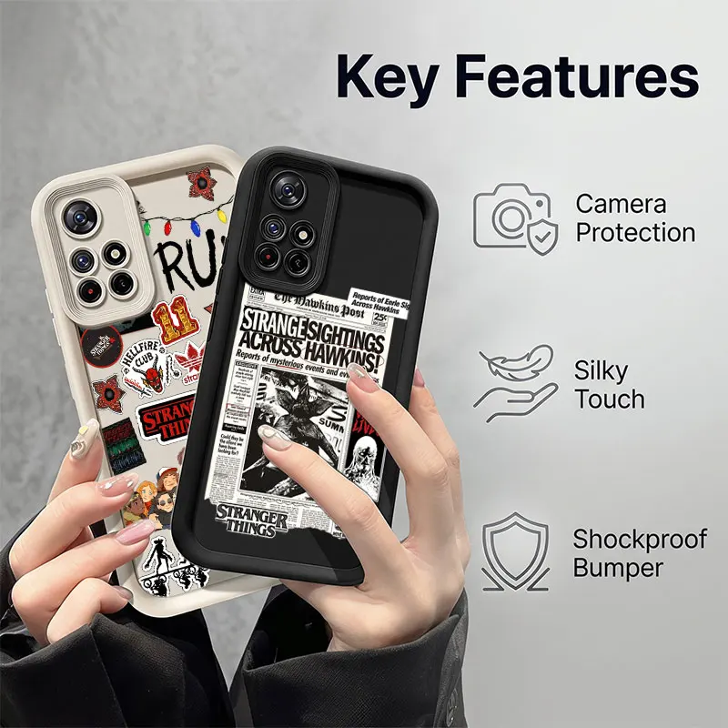Фото Противоударный чехол для телефона S-Stranger Things для Xiaomi Redmi Note 8 9S 10S 11 Pro Plus 12S 13 Pro+ 14S 15 Pro Plus №3